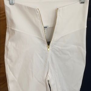 High rise white pants